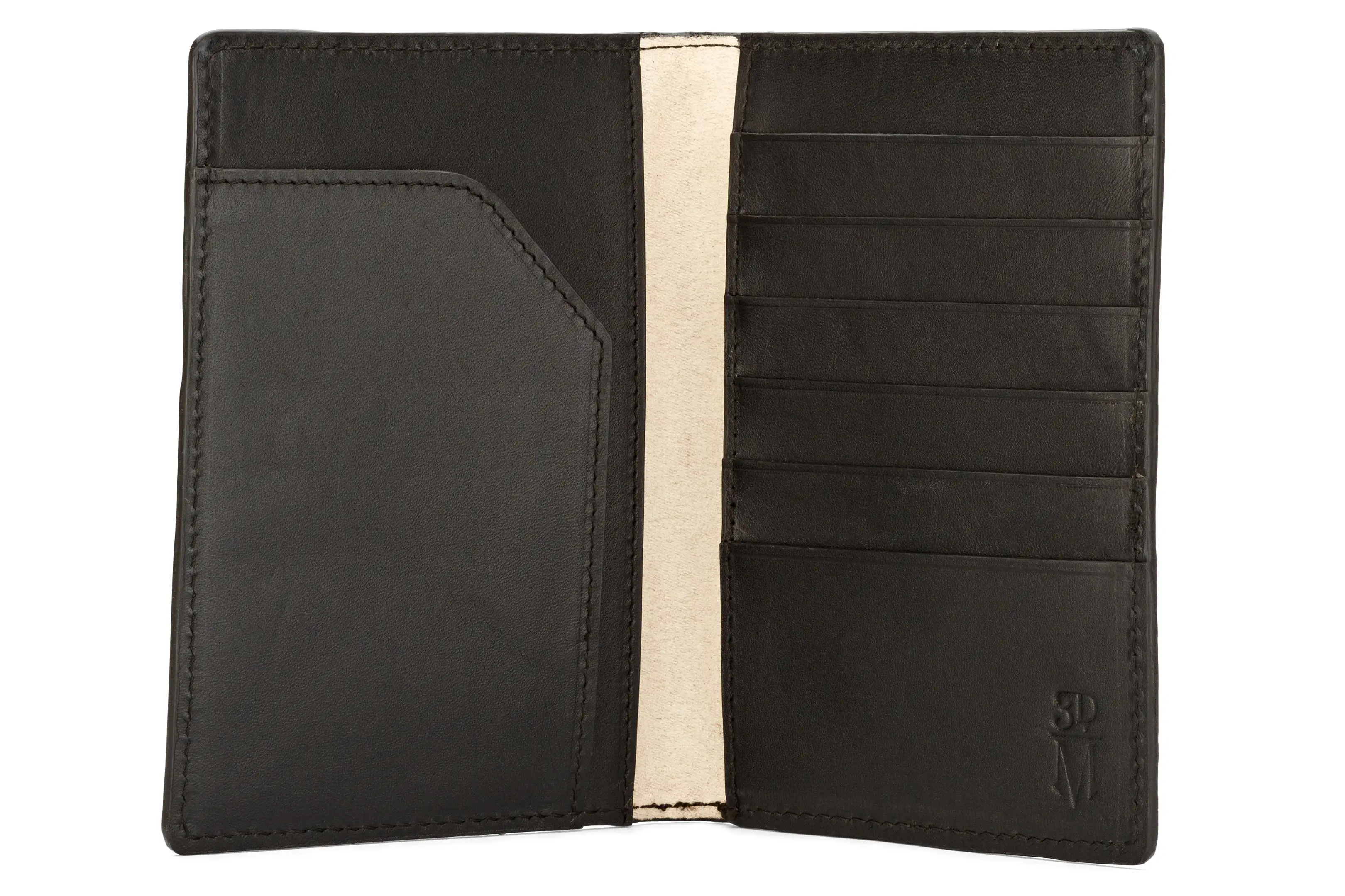 Passport Leather Wallet - Black