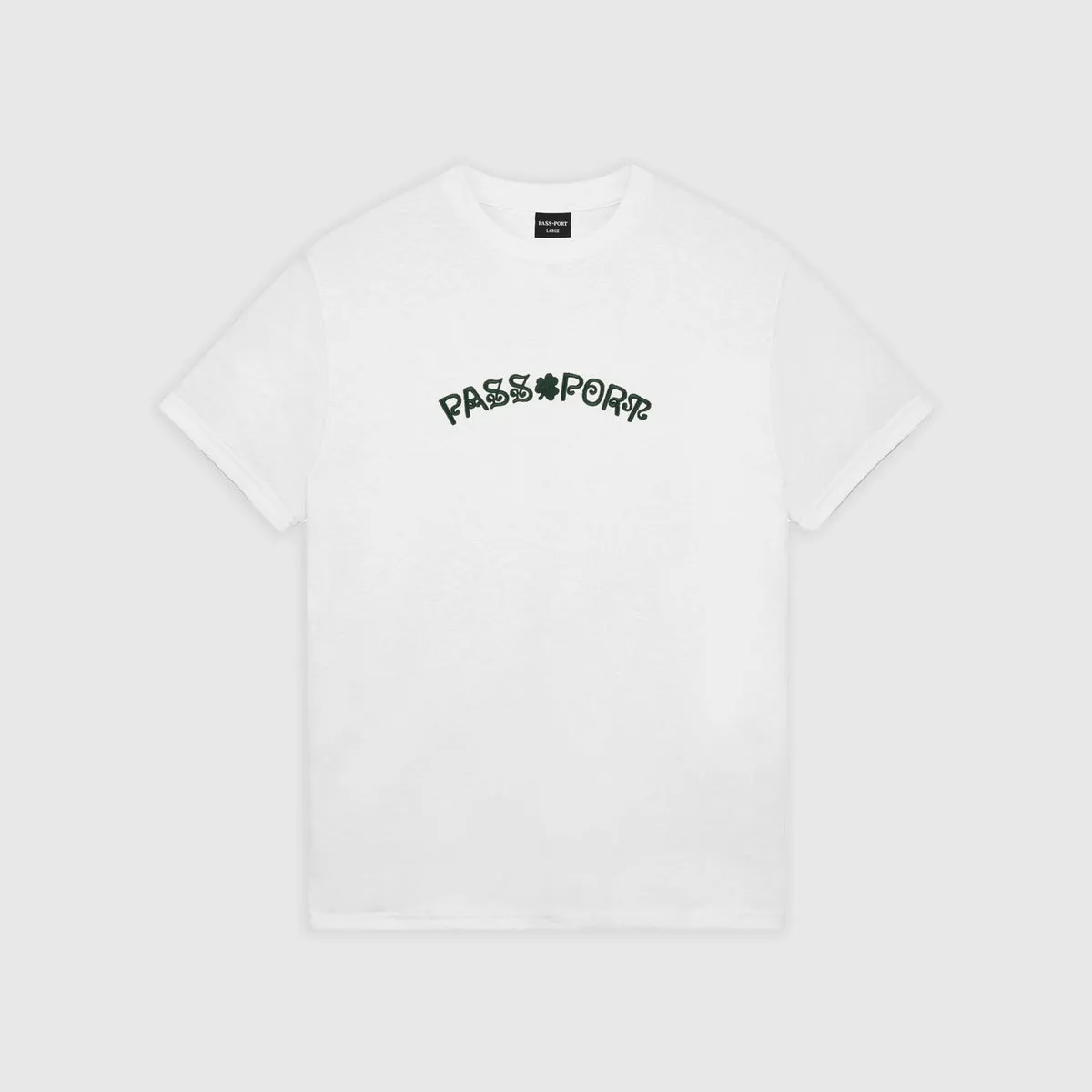 Passport Sham Embroidery Tee - White