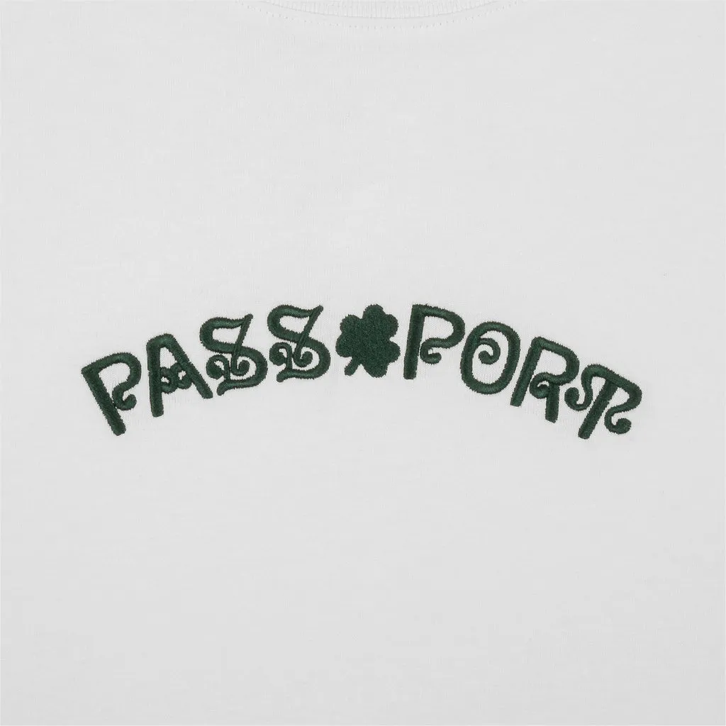 Passport Sham Embroidery Tee - White