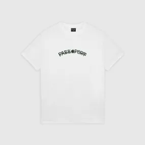 Passport Sham Embroidery Tee - White