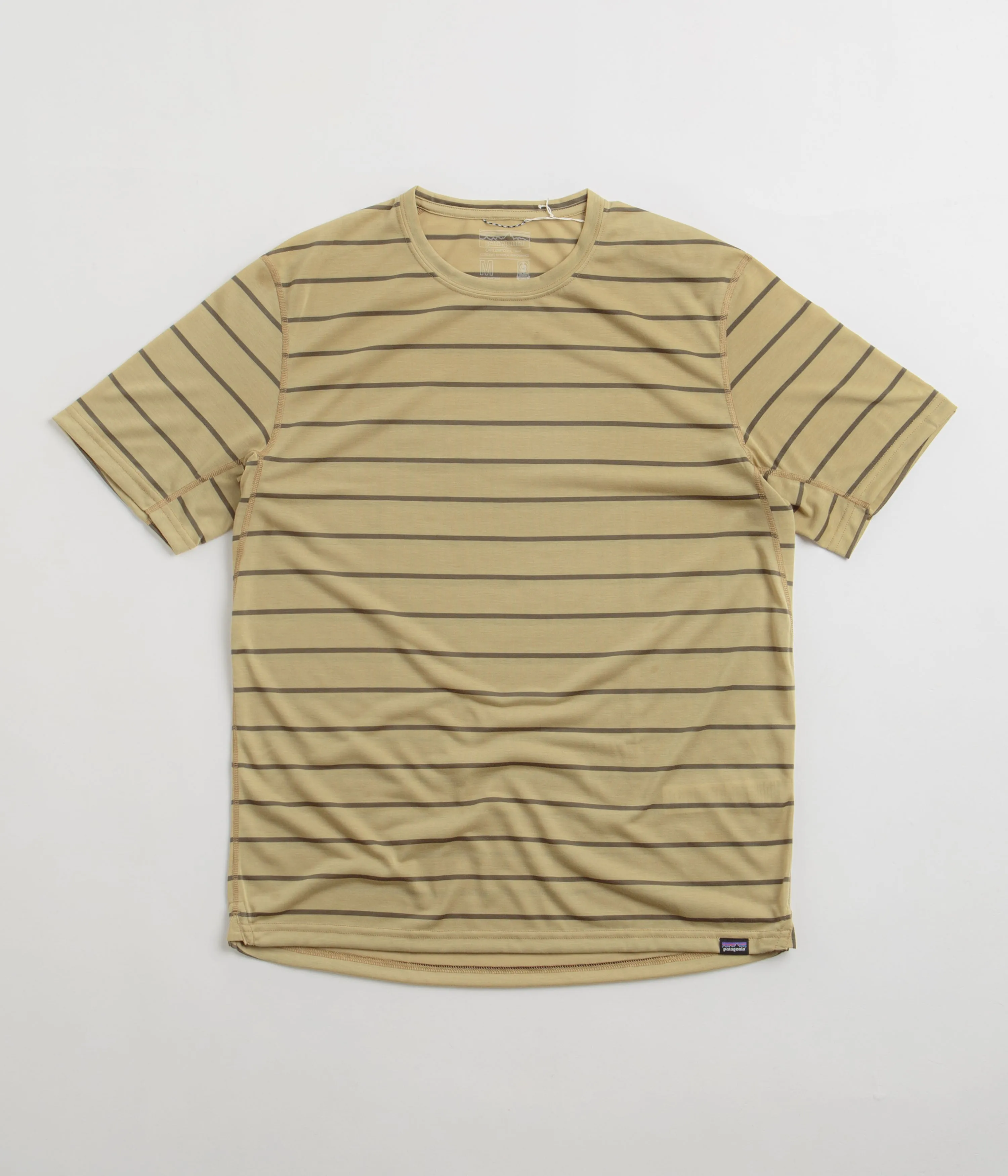 Patagonia Cap Cool Trail Shirt - Furrow Stripe: Moray Khaki