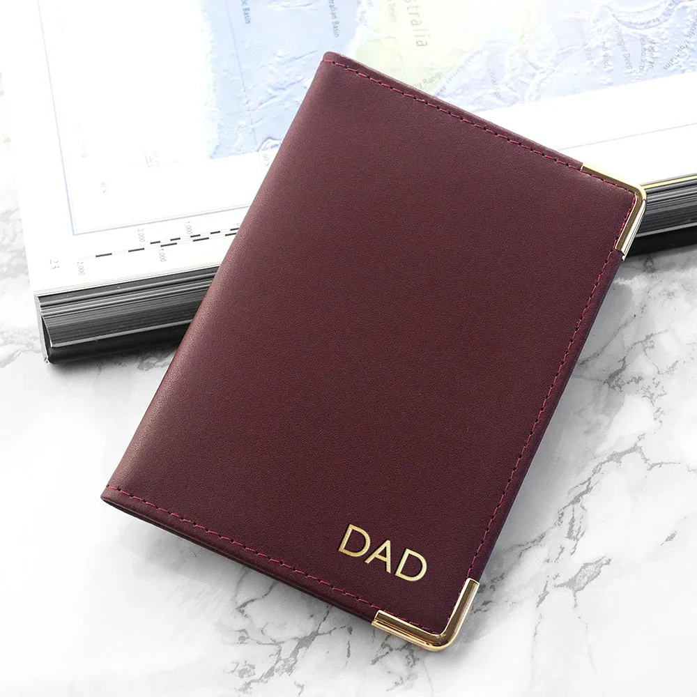 Personalised Luxury Leather Passport Cover