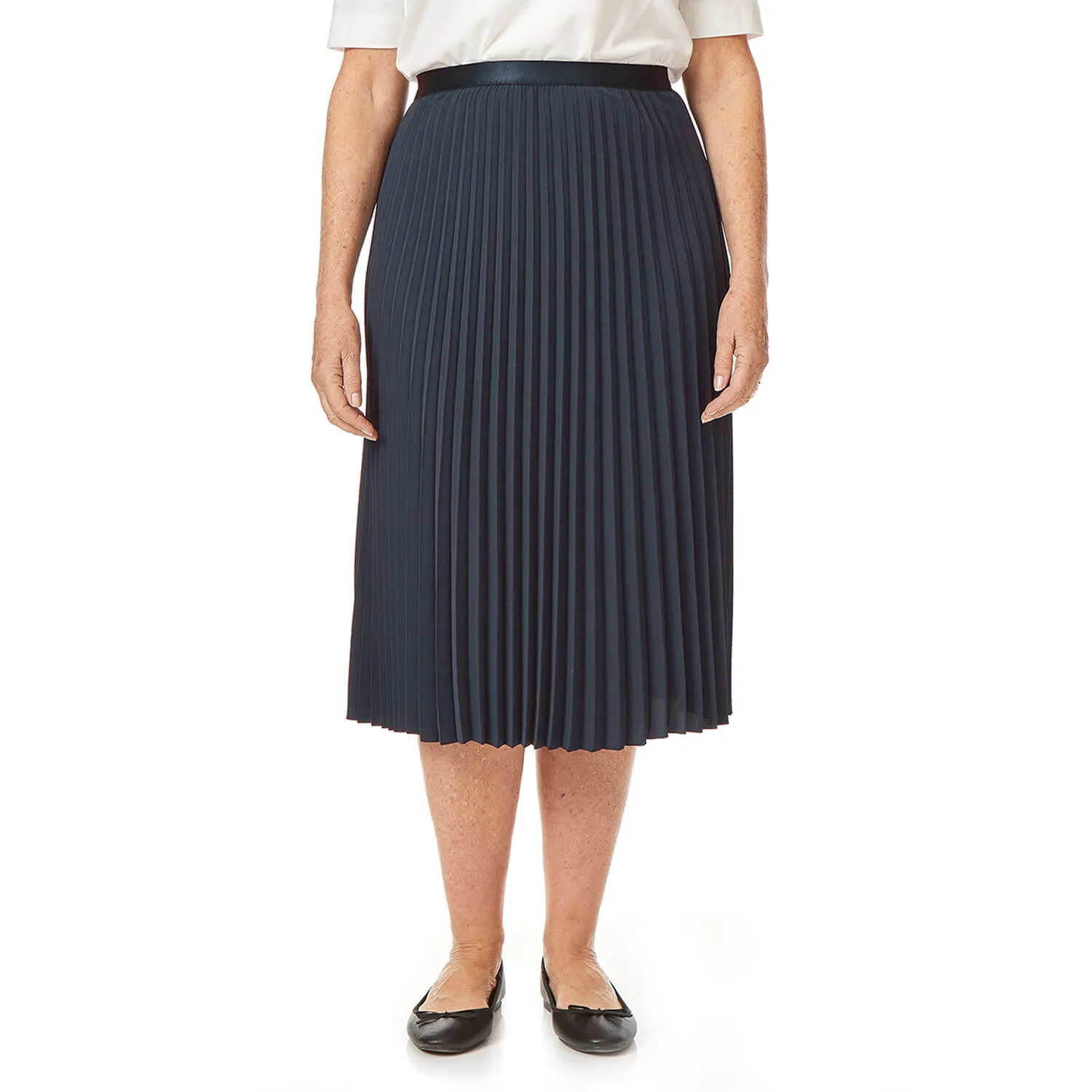 Pleated Solid Skirt