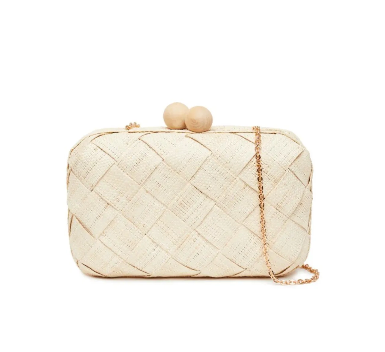 Poolside Island Clutch, Natural