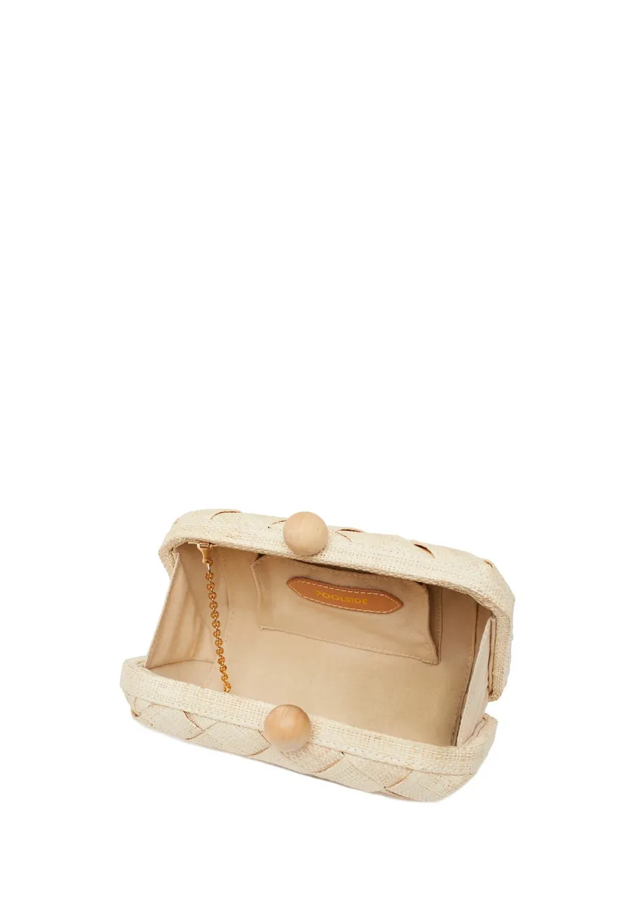 Poolside Island Clutch, Natural