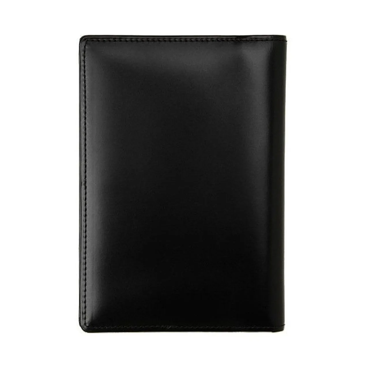 Porter-Yoshida & Co. PS LEATHER WALLET PASSPORT CASE (GLASS LEATHER Ver.) - BLACK x ORANGE