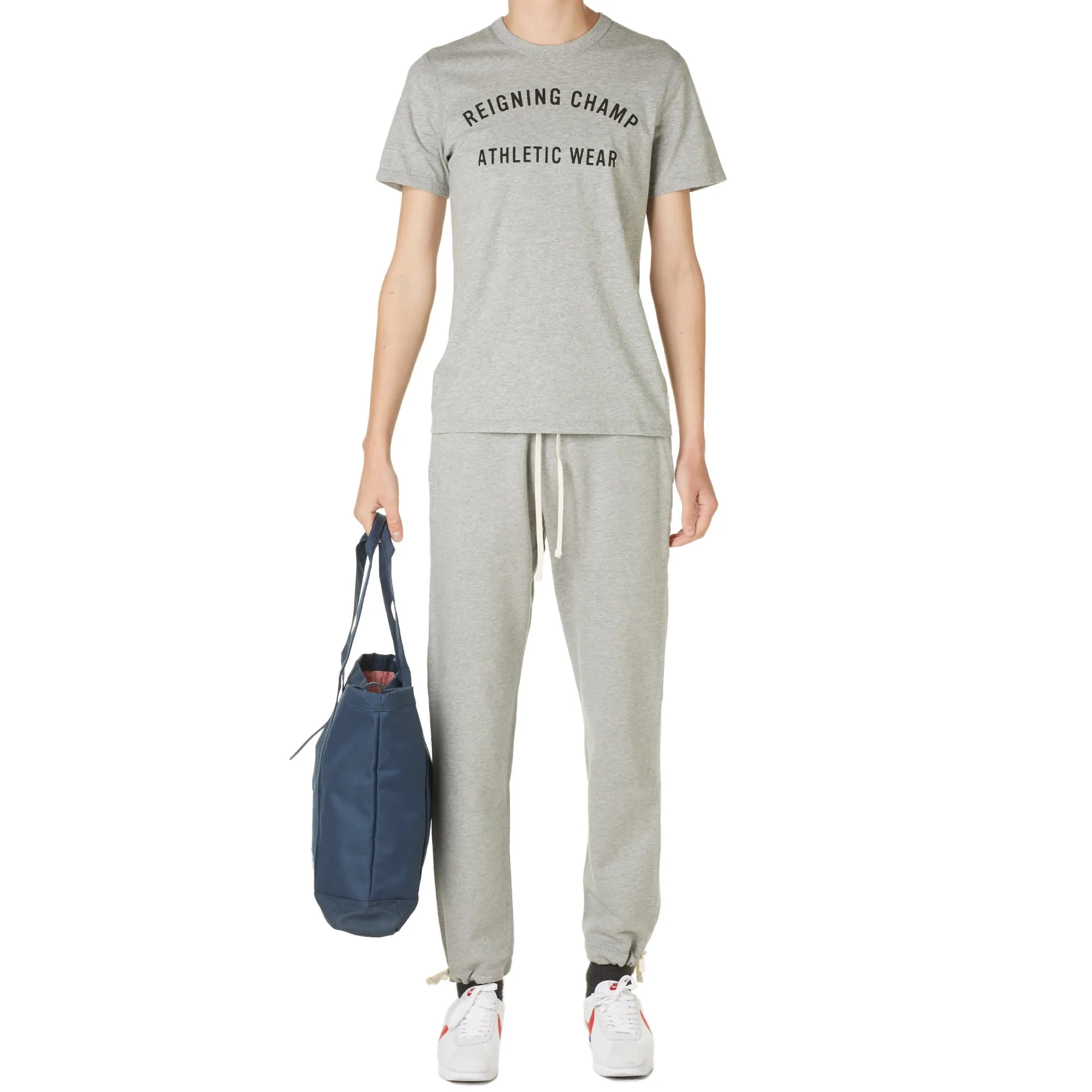 Reigning Champ Gym Logo TeeHeather Grey