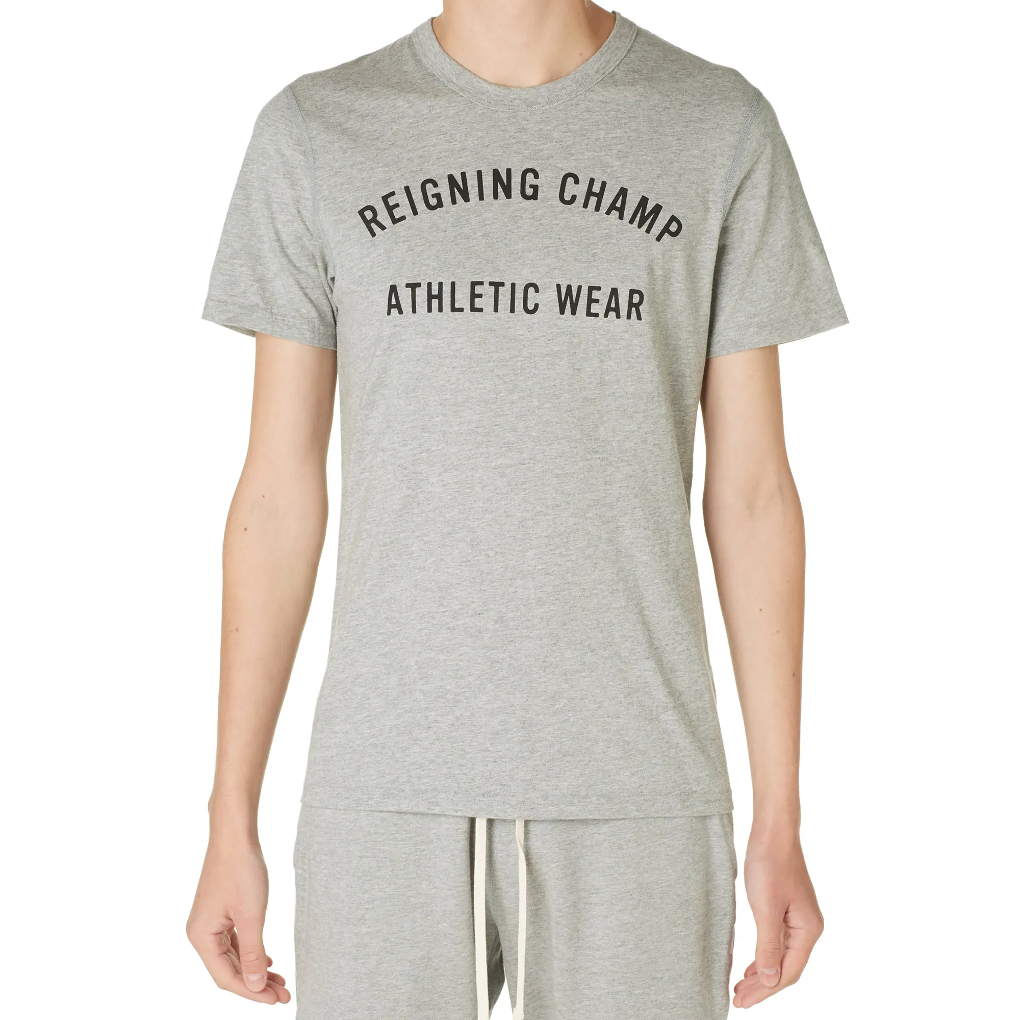 Reigning Champ Gym Logo TeeHeather Grey