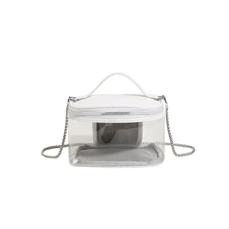 Rinie Clear Handbag in White