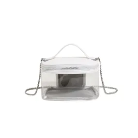 Rinie Clear Handbag in White