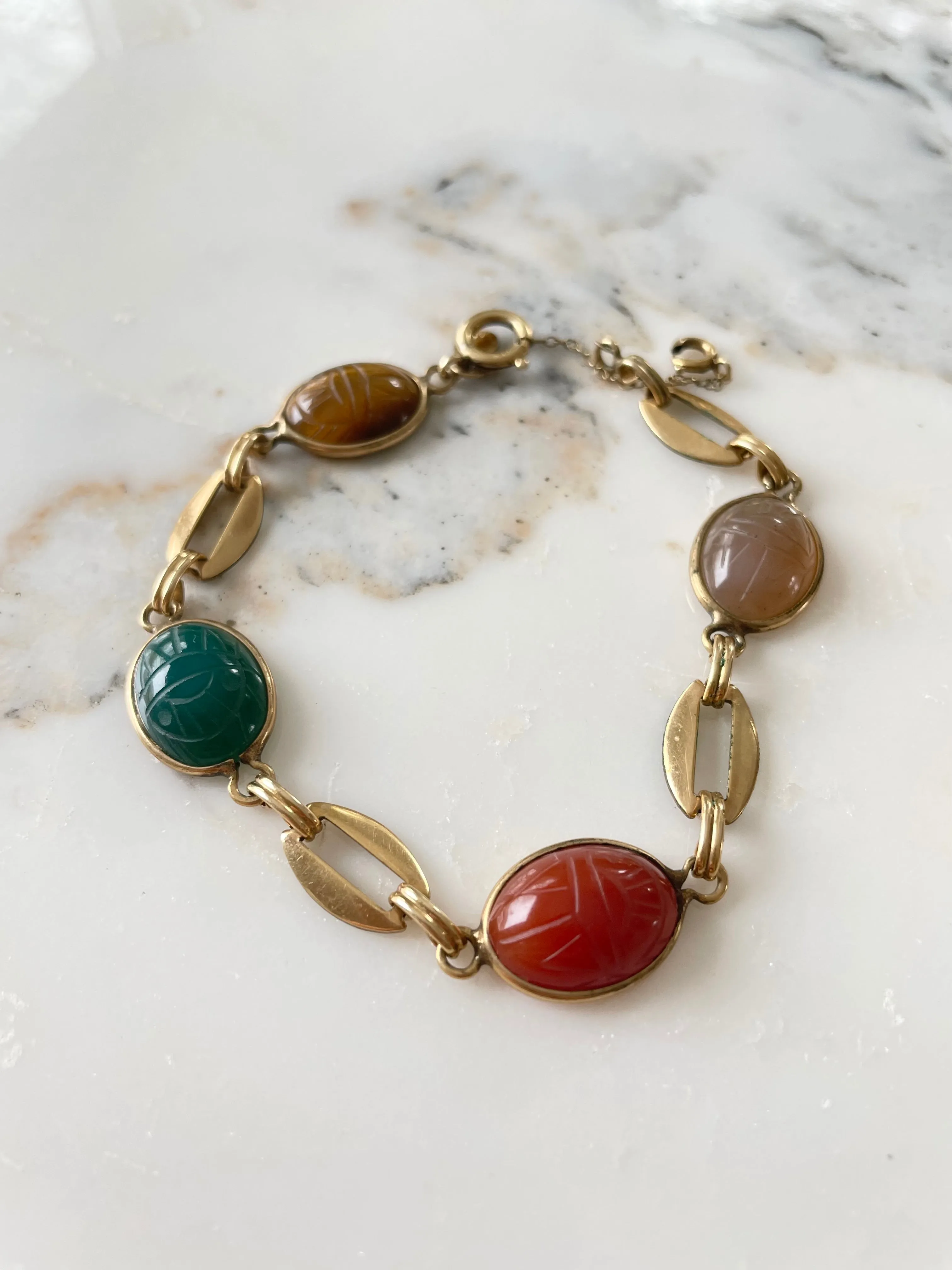 Ronci 18K GF Scarab Bracelet