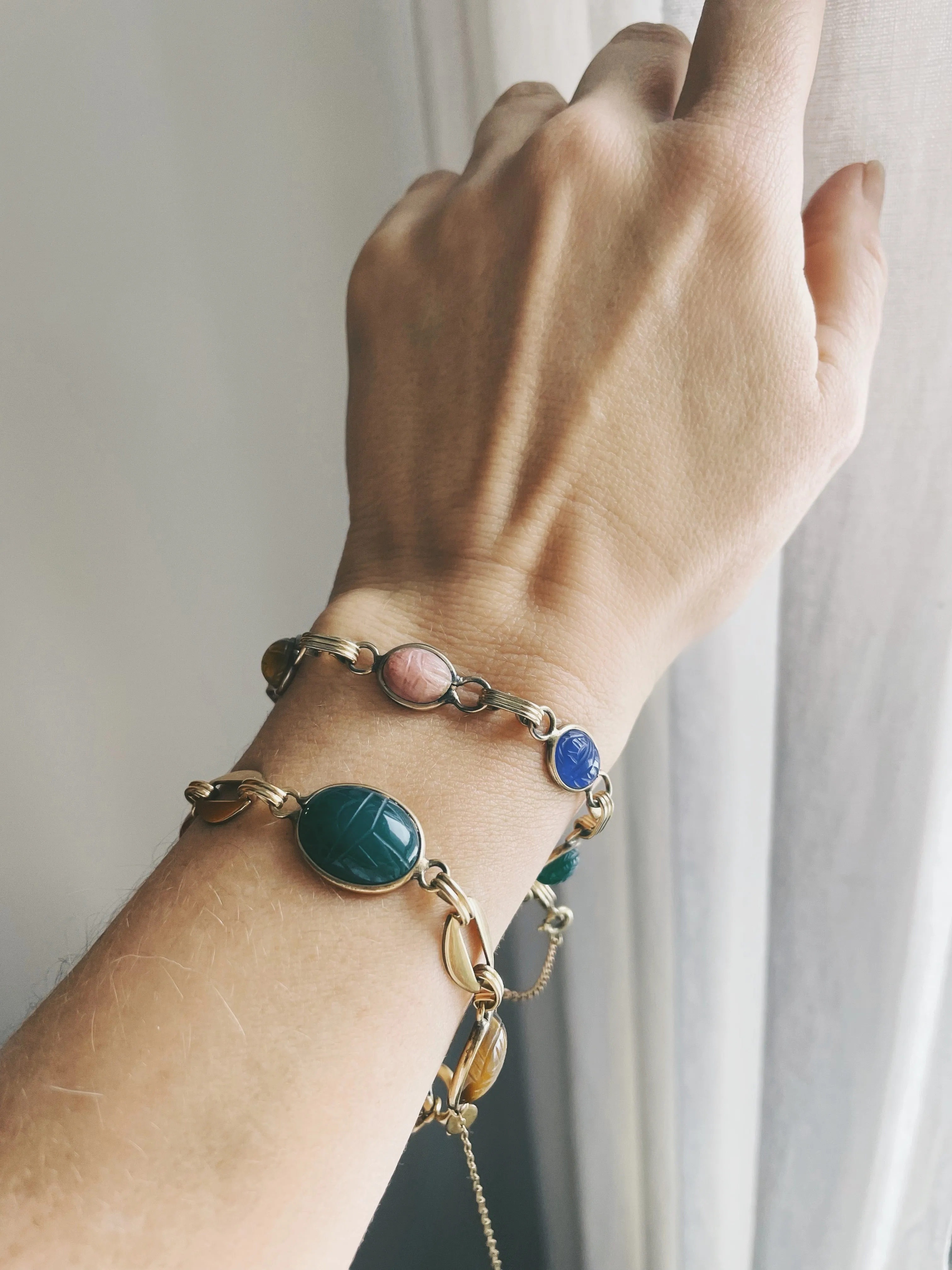 Ronci 18K GF Scarab Bracelet