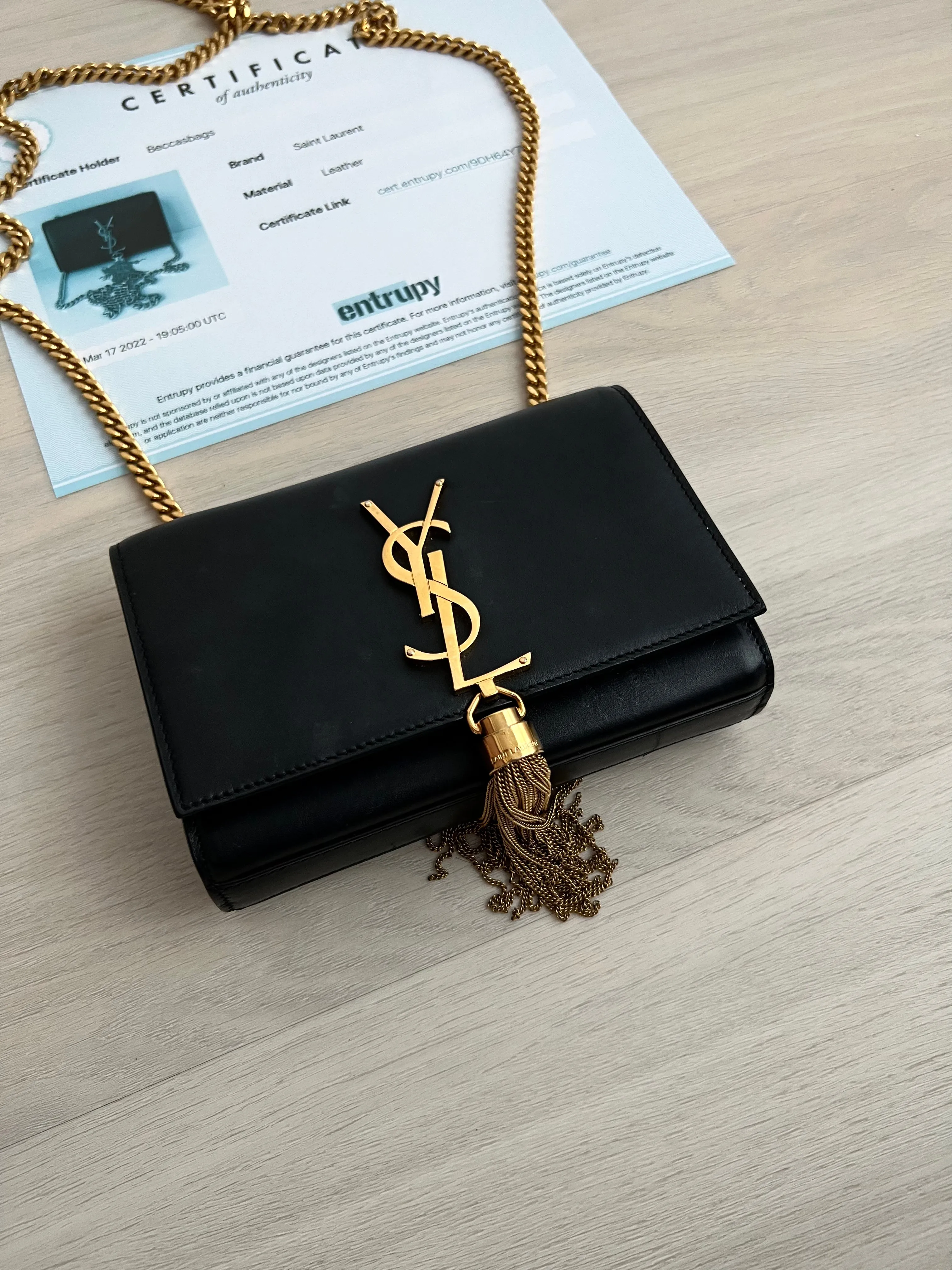 Saint Laurent Tassel Kate Clutch Bag