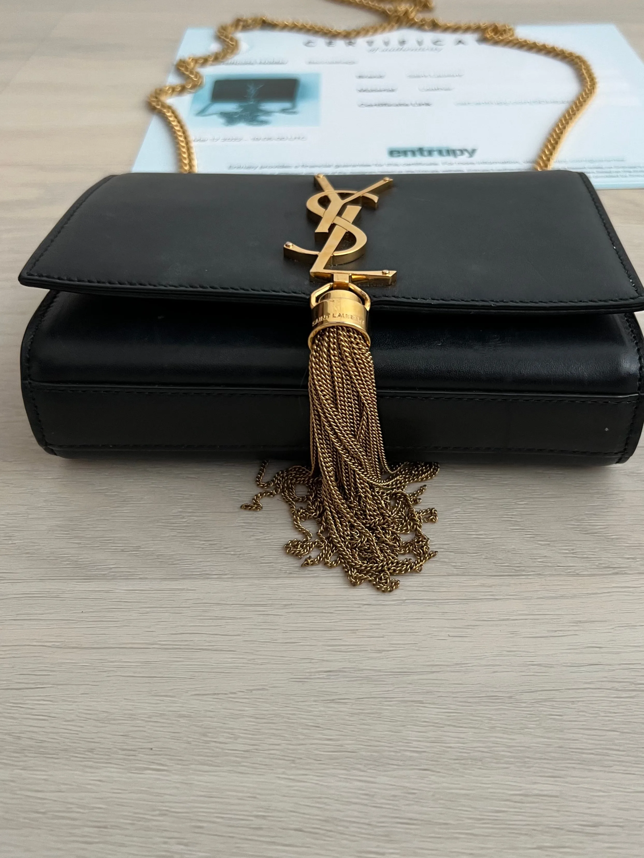 Saint Laurent Tassel Kate Clutch Bag