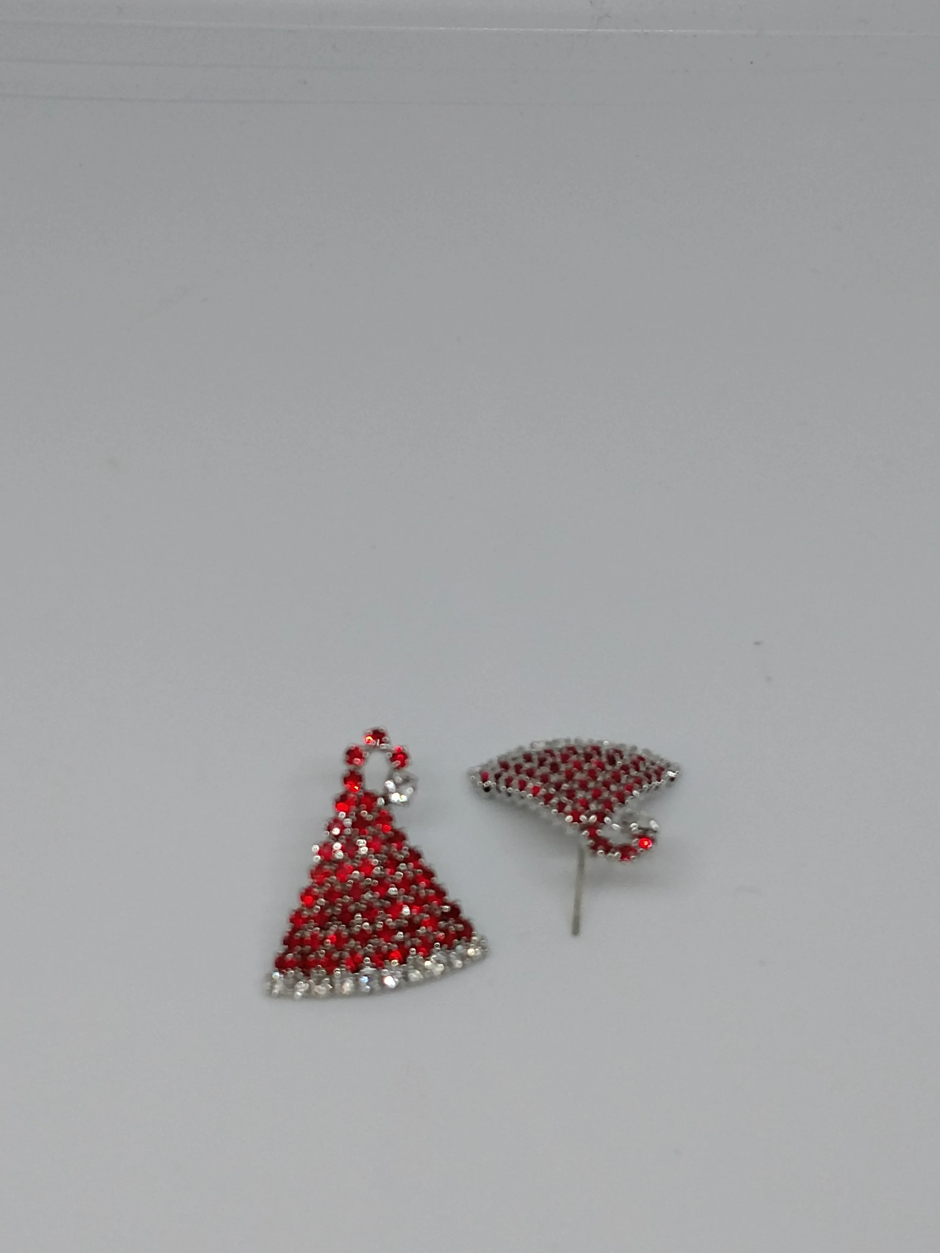 Santa claus hat stud earrings