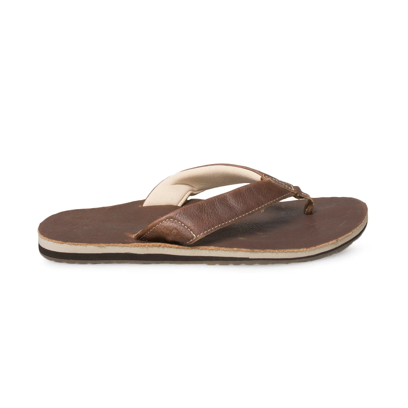 Sanuk John Doe 2 Dark Brown Flip Flops - Men's