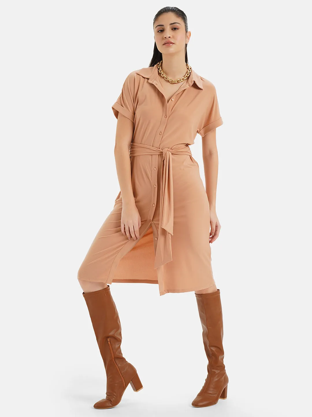 Shirt Dress With Belt