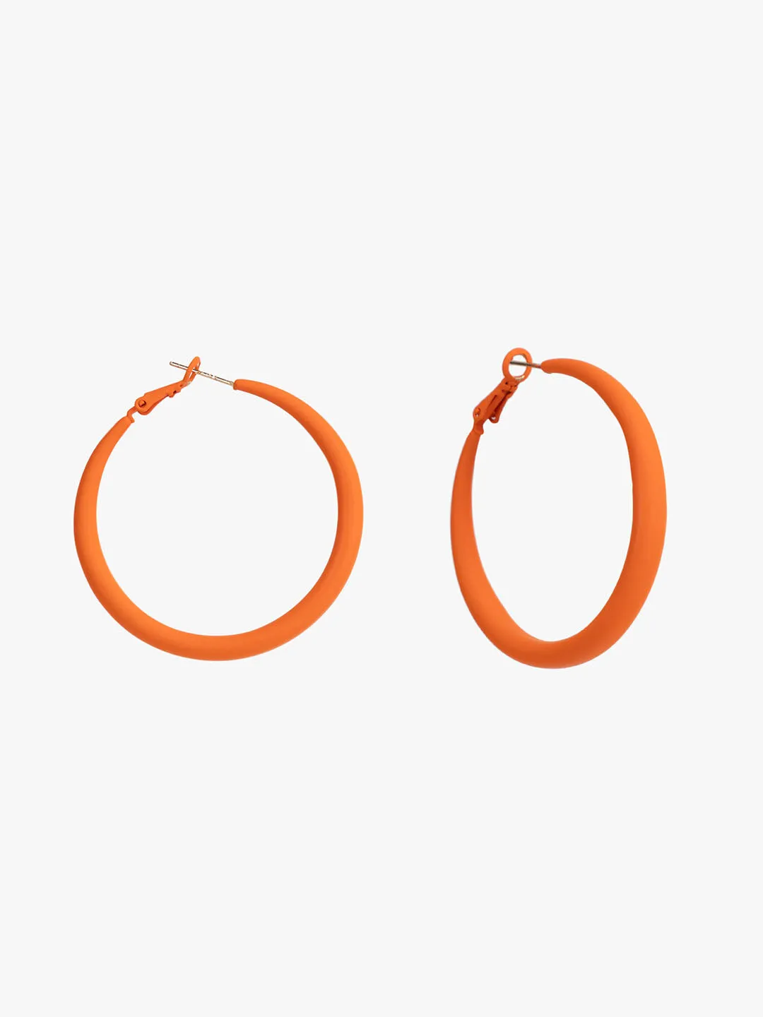 Solid Matte Hoop Earrings