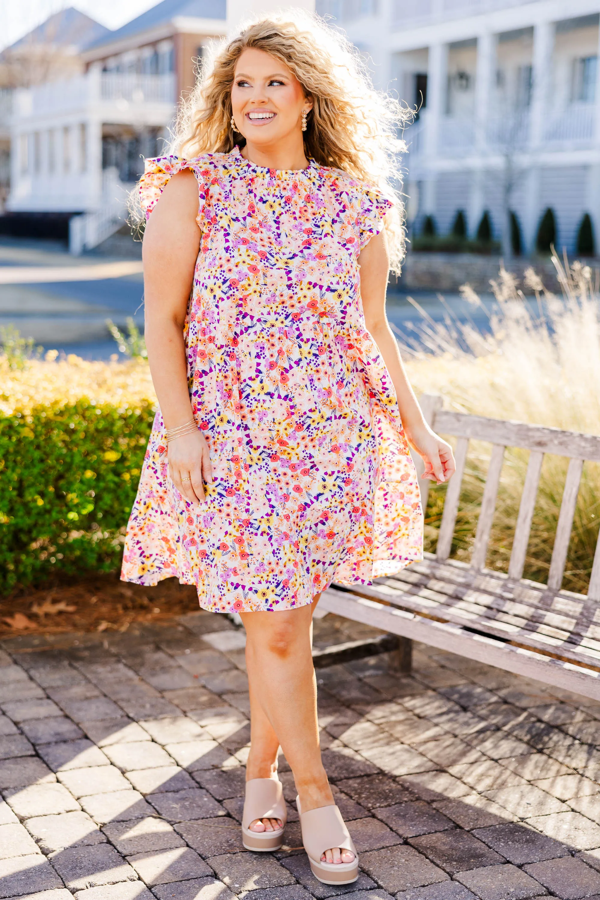 Summer Evening Breeze Dress, White