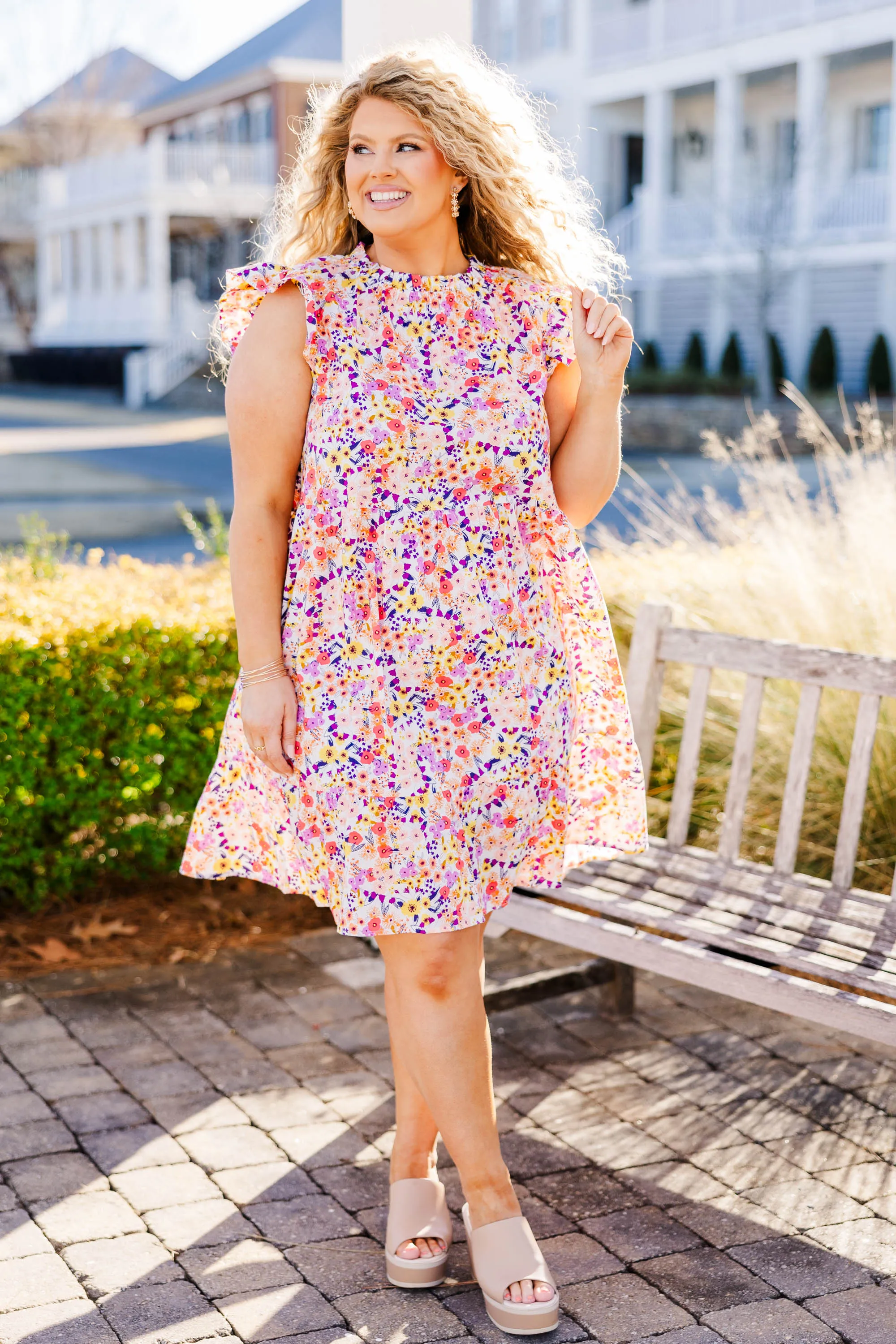 Summer Evening Breeze Dress, White