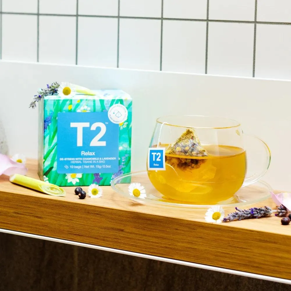 T2 Relax Teabag 10 Pack Tea Box of 6