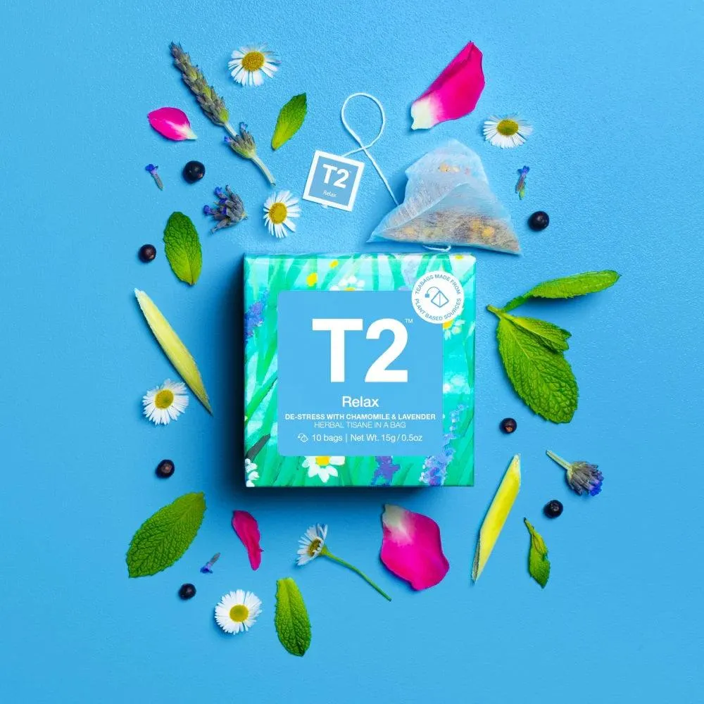 T2 Relax Teabag 10 Pack Tea Box of 6