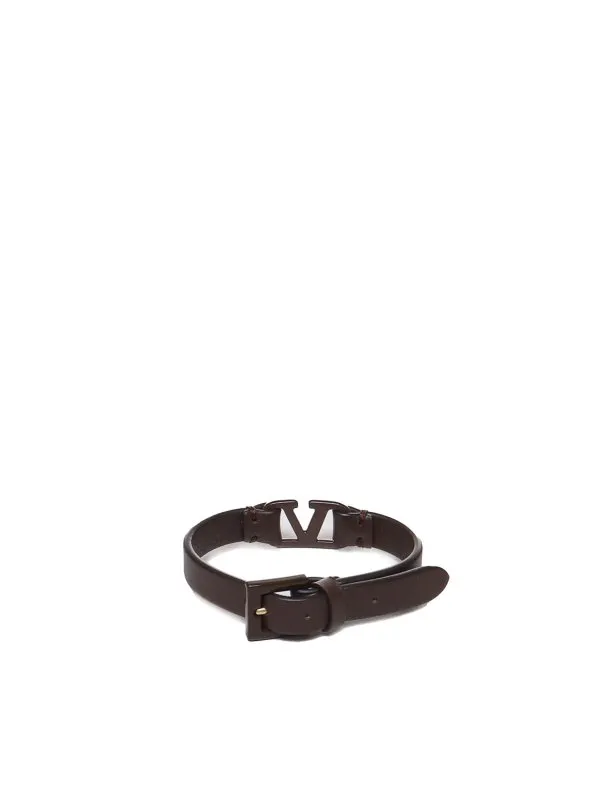 Valentino Garavani Calfskin vlogo bracelet