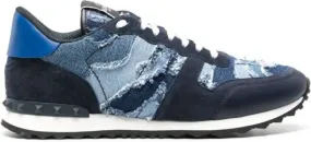 Valentino Garavani Rockrunner Camouflage denim sneakers Blue