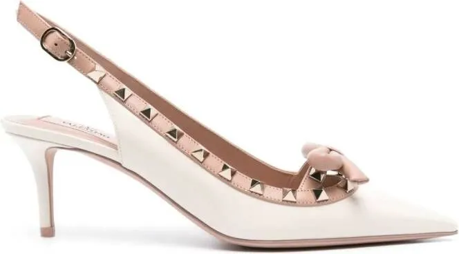 Valentino Garavani Rockstud 60mm leather pumps White