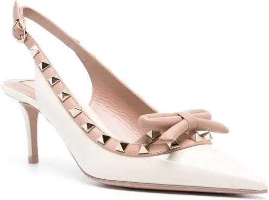 Valentino Garavani Rockstud 60mm leather pumps White