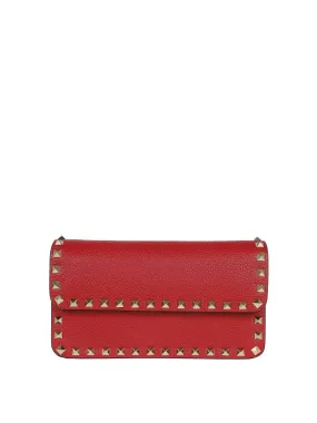 Valentino Garavani Rockstud pouch in grained calfskin