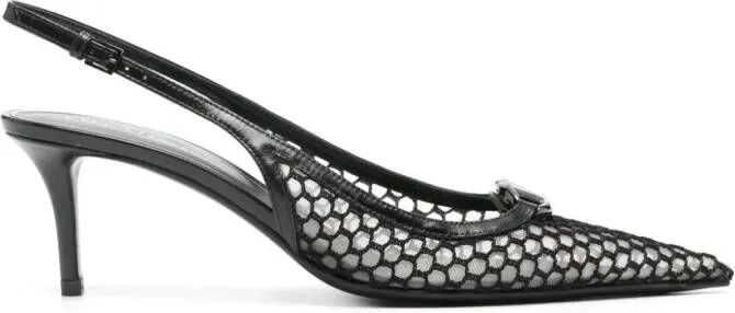 Valentino Garavani VLogo Signature 75mm slingback pumps Black