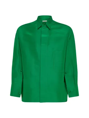 Valentino Long-Sleeved Satin Shirt