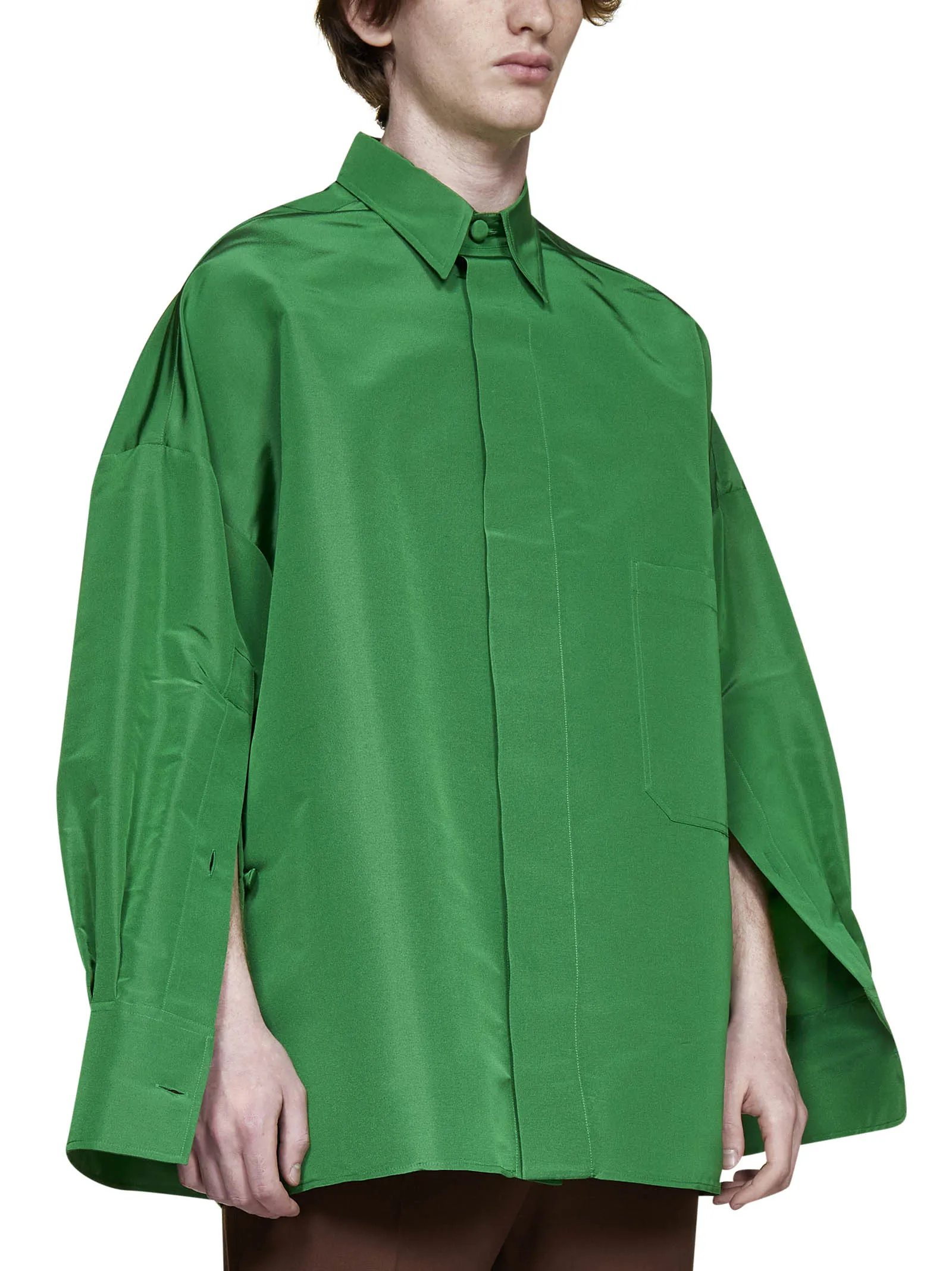 Valentino Long-Sleeved Satin Shirt