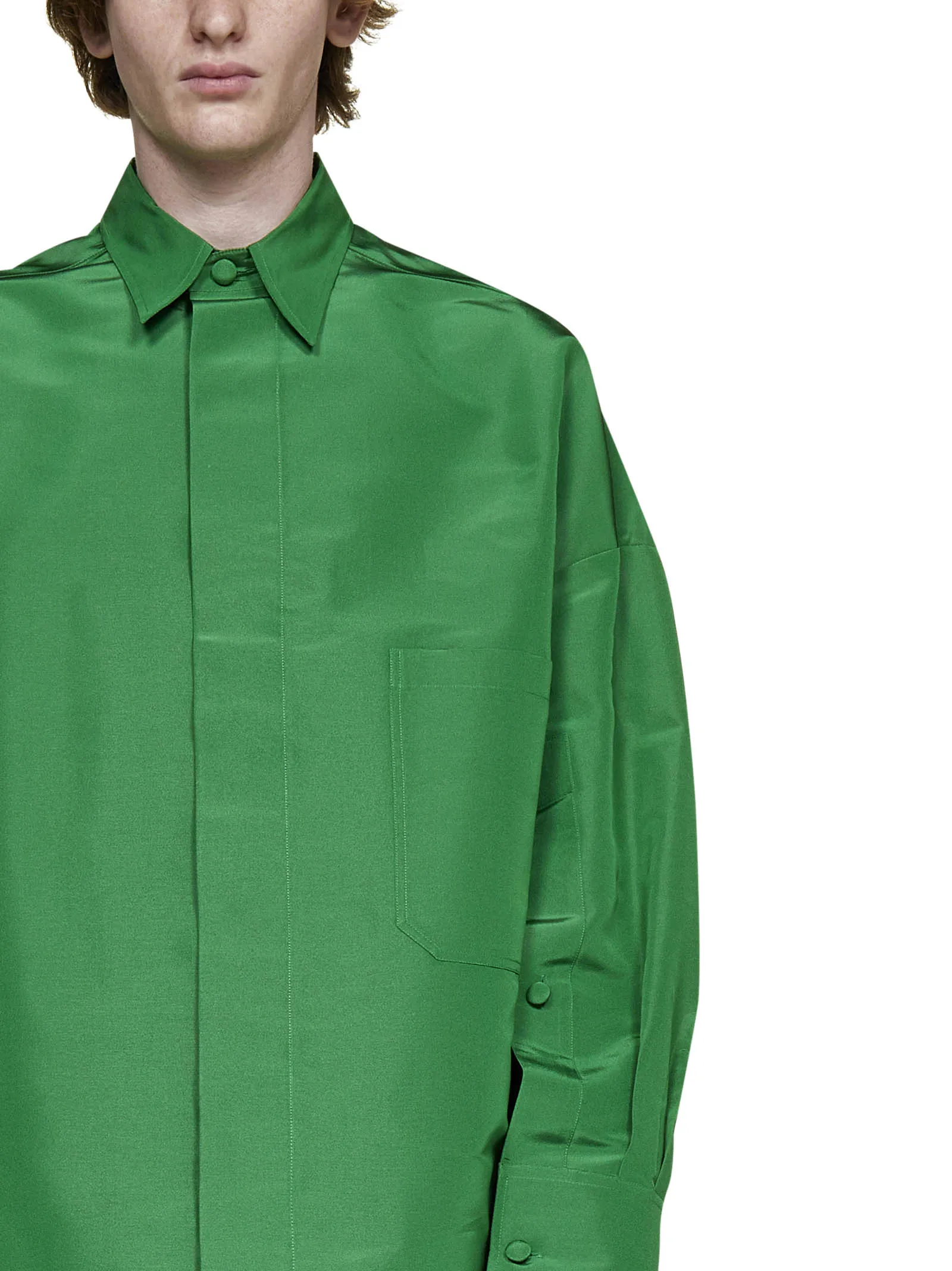 Valentino Long-Sleeved Satin Shirt