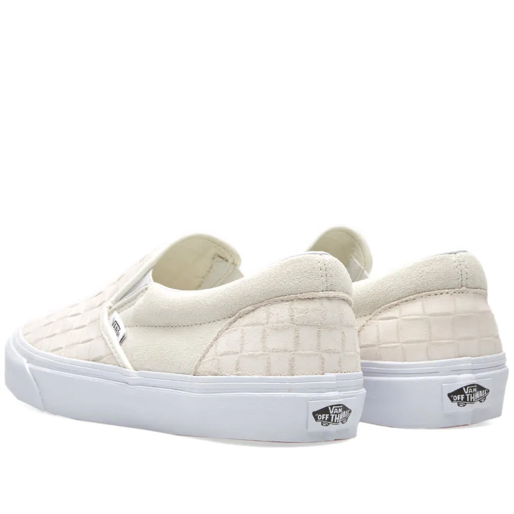 Vans Classic Slip OnWhite Suede Checkerboard