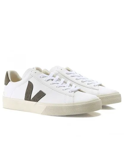 Veja White & Khaki ChromeFree Leather Campo Trainers | Jules B