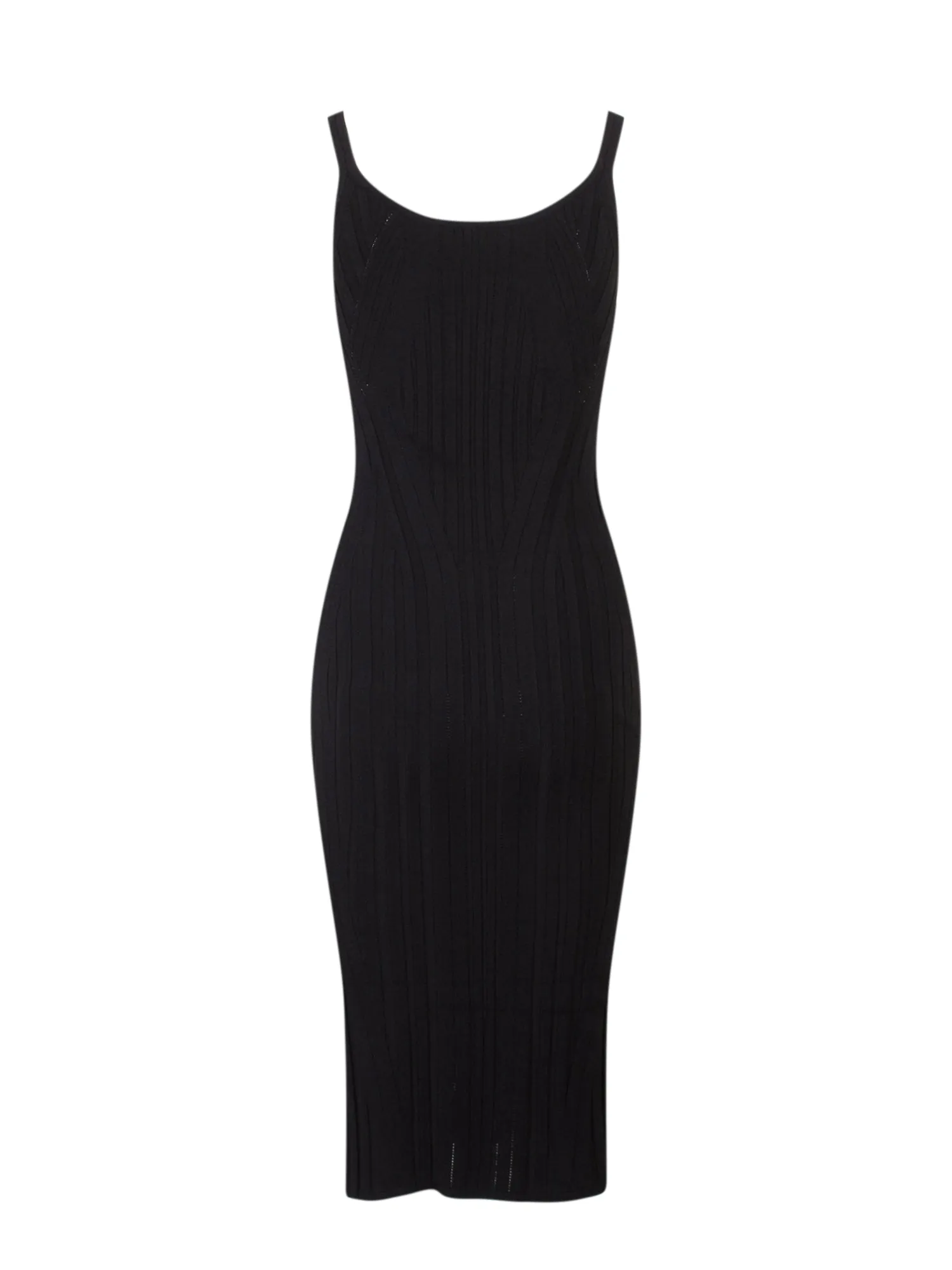 Versace Ribbed Knit Sleeveless Dress