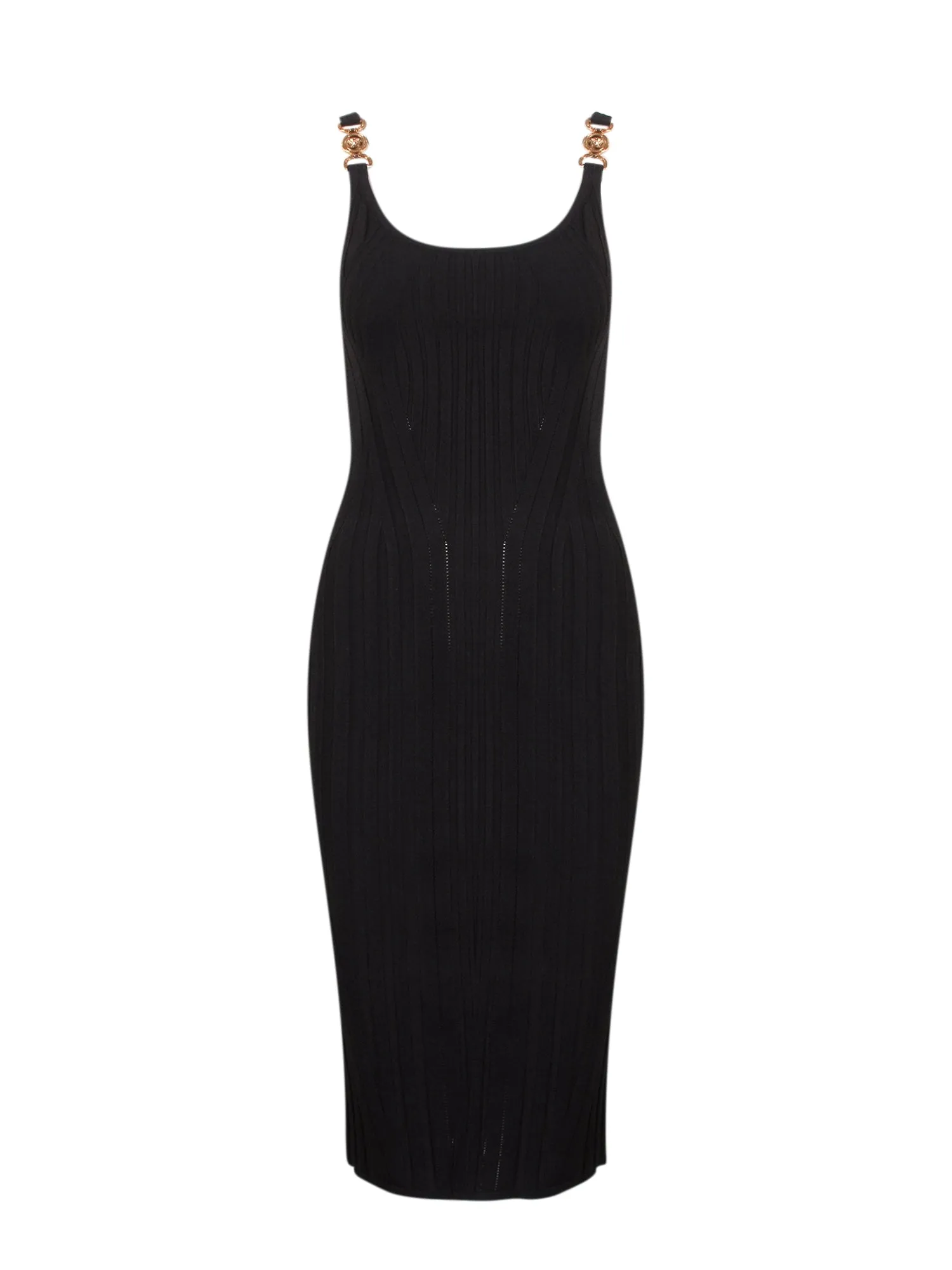 Versace Ribbed Knit Sleeveless Dress