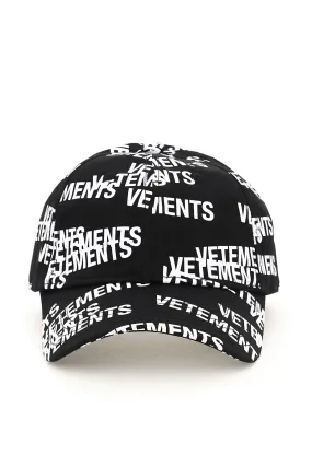 Vetements All-Over Logo Printed Cap