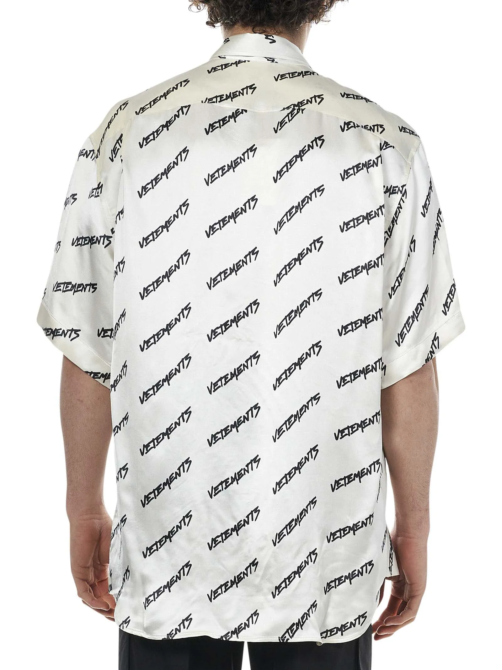 Vetements All-Over Logo Printed Short-Sleeved Shirt