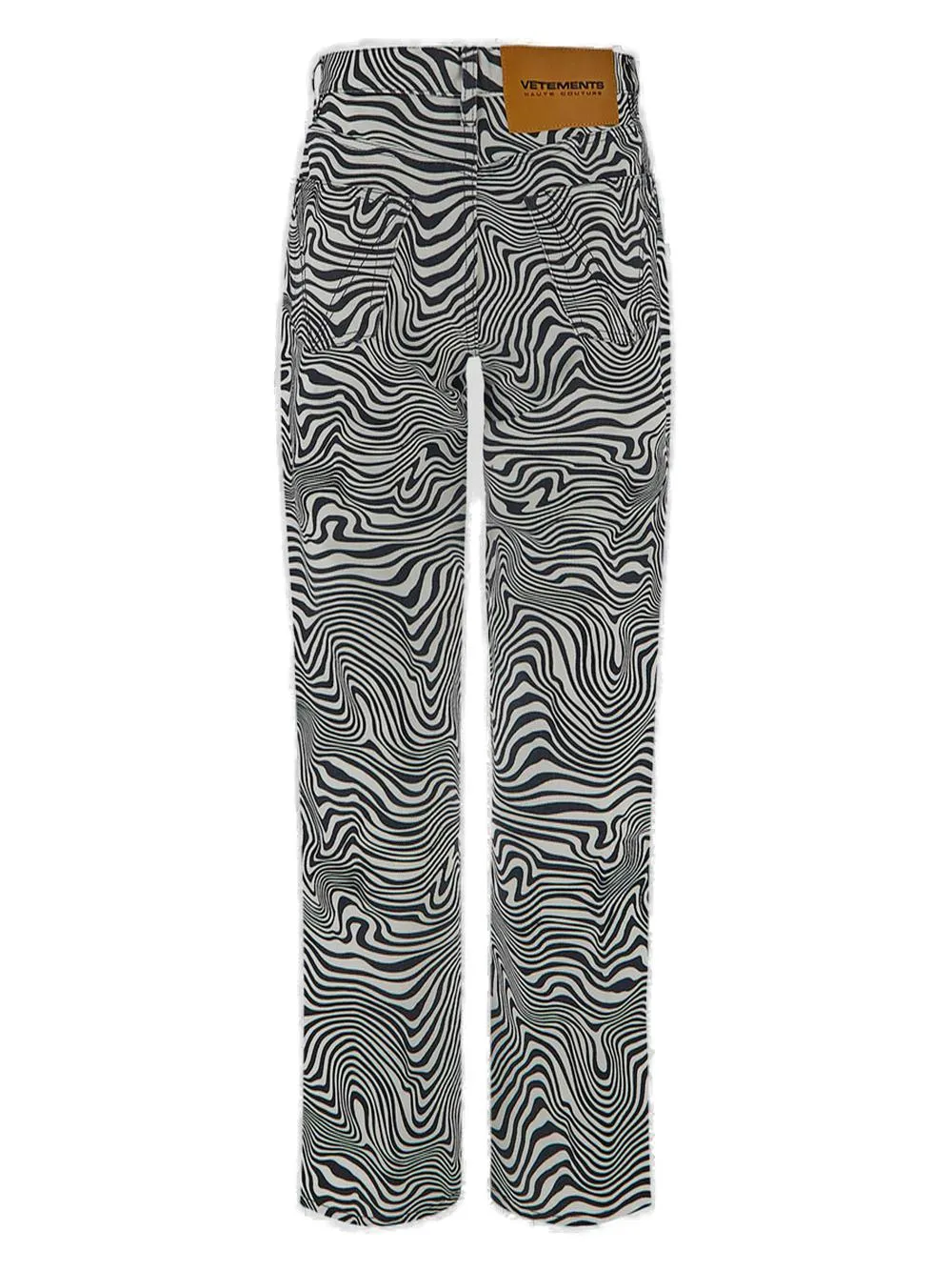 Vetements Zebra Printed High-Waisted Jeans