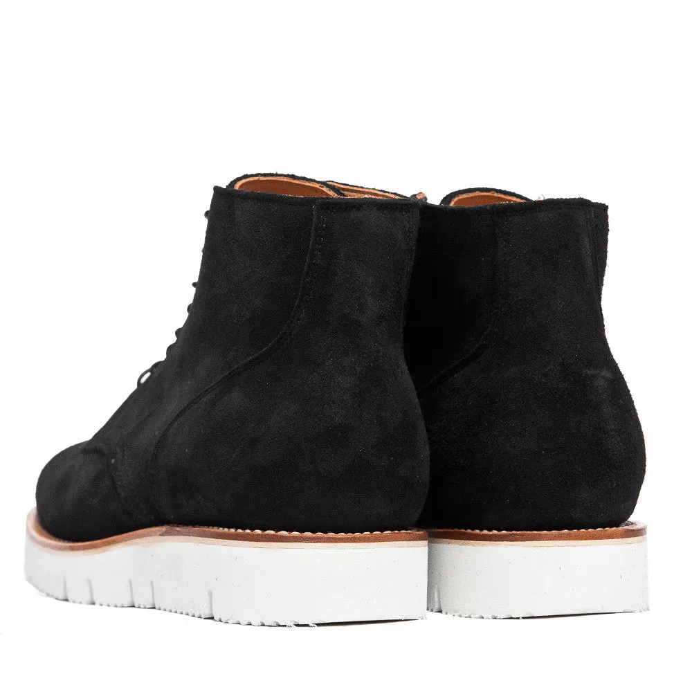 Viberg Black Calf Suede Service Boot