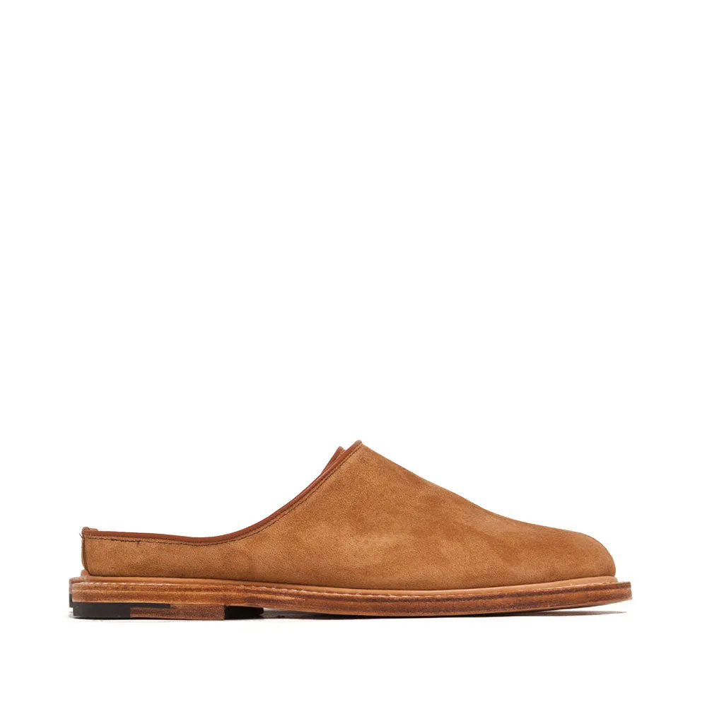 Viberg Mule Slipper Anise Calf Suede