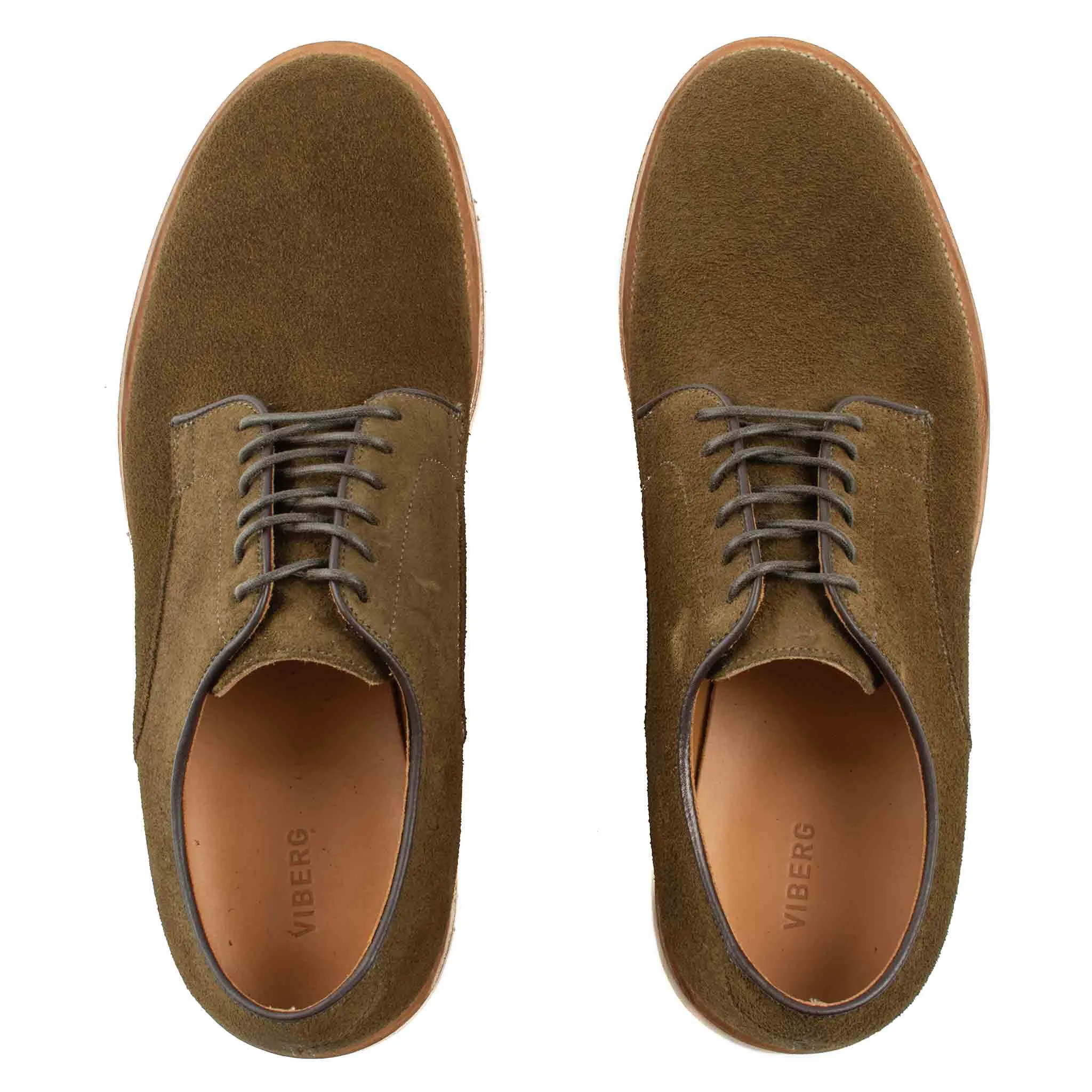 Viberg Mushroom Chamois Roughout Derby Shoe