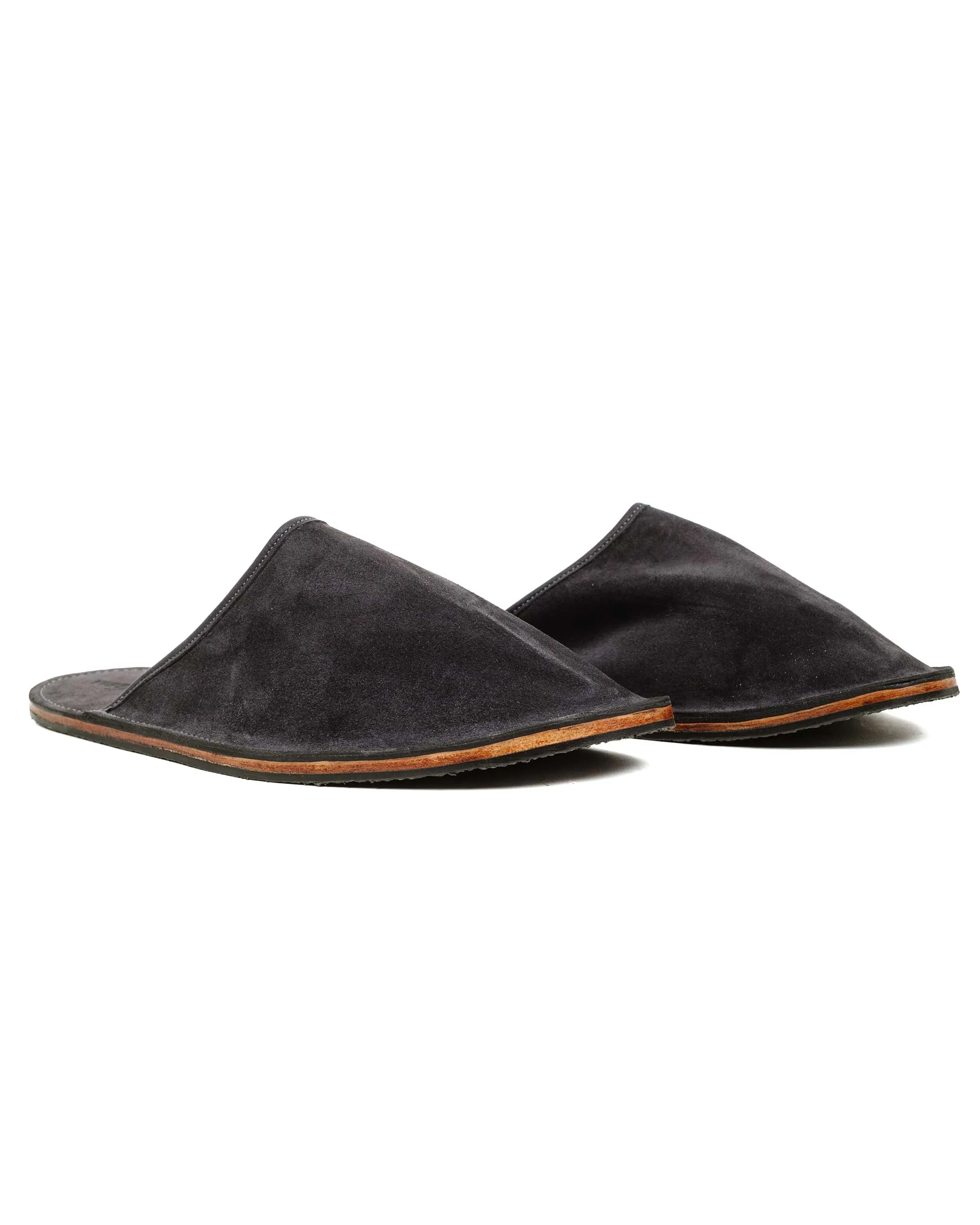 Viberg Slide Storm Grey Janus Calf Suede