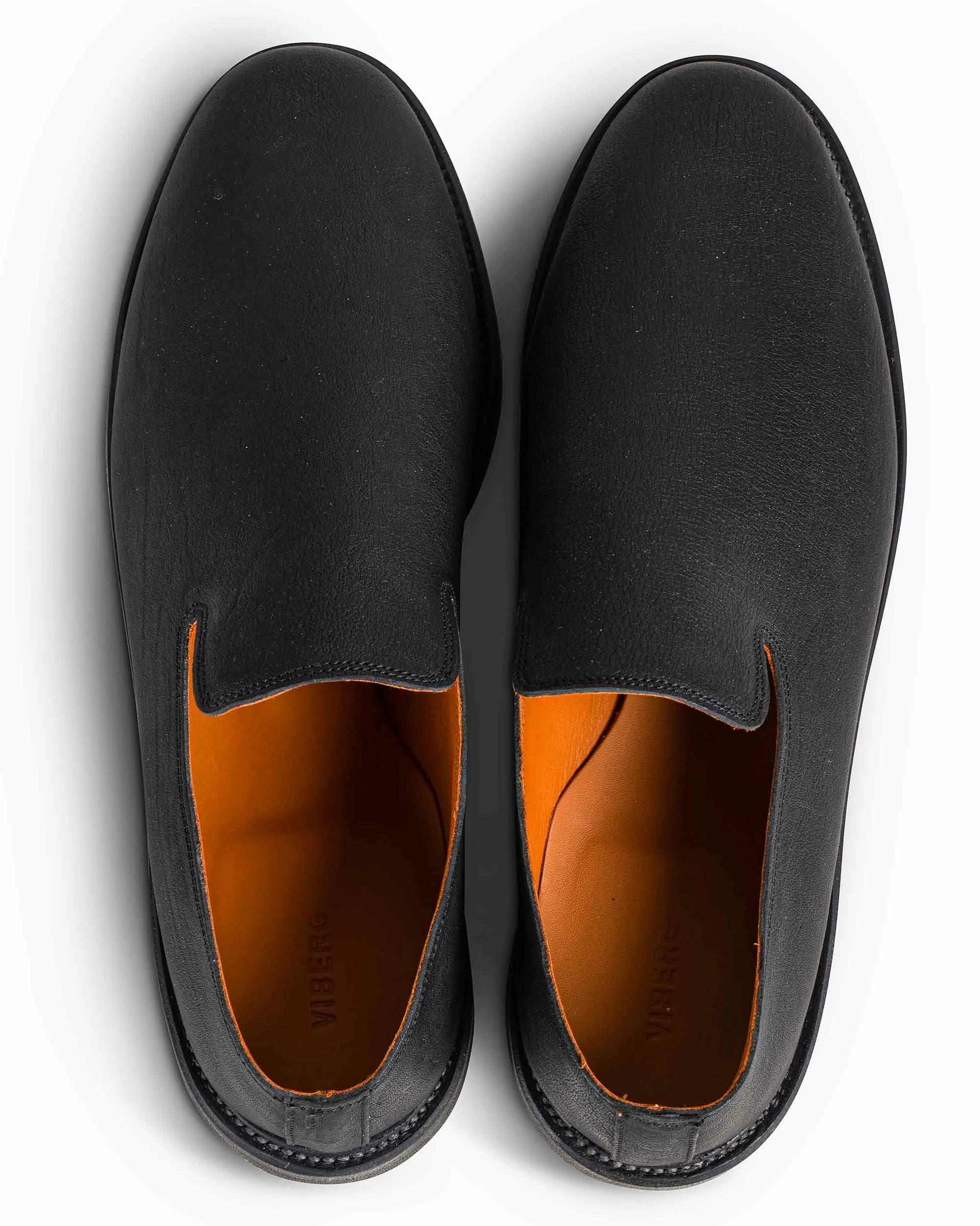 Viberg Slipper Nero Washed Kangaroo