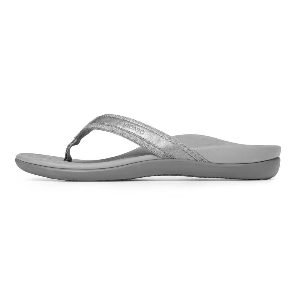      Vionic Islander Islander Toepost Pewter Metalli