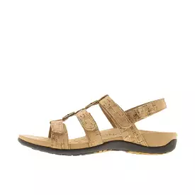 Vionic Womens Amber Adjustable Sandal Gold Cork