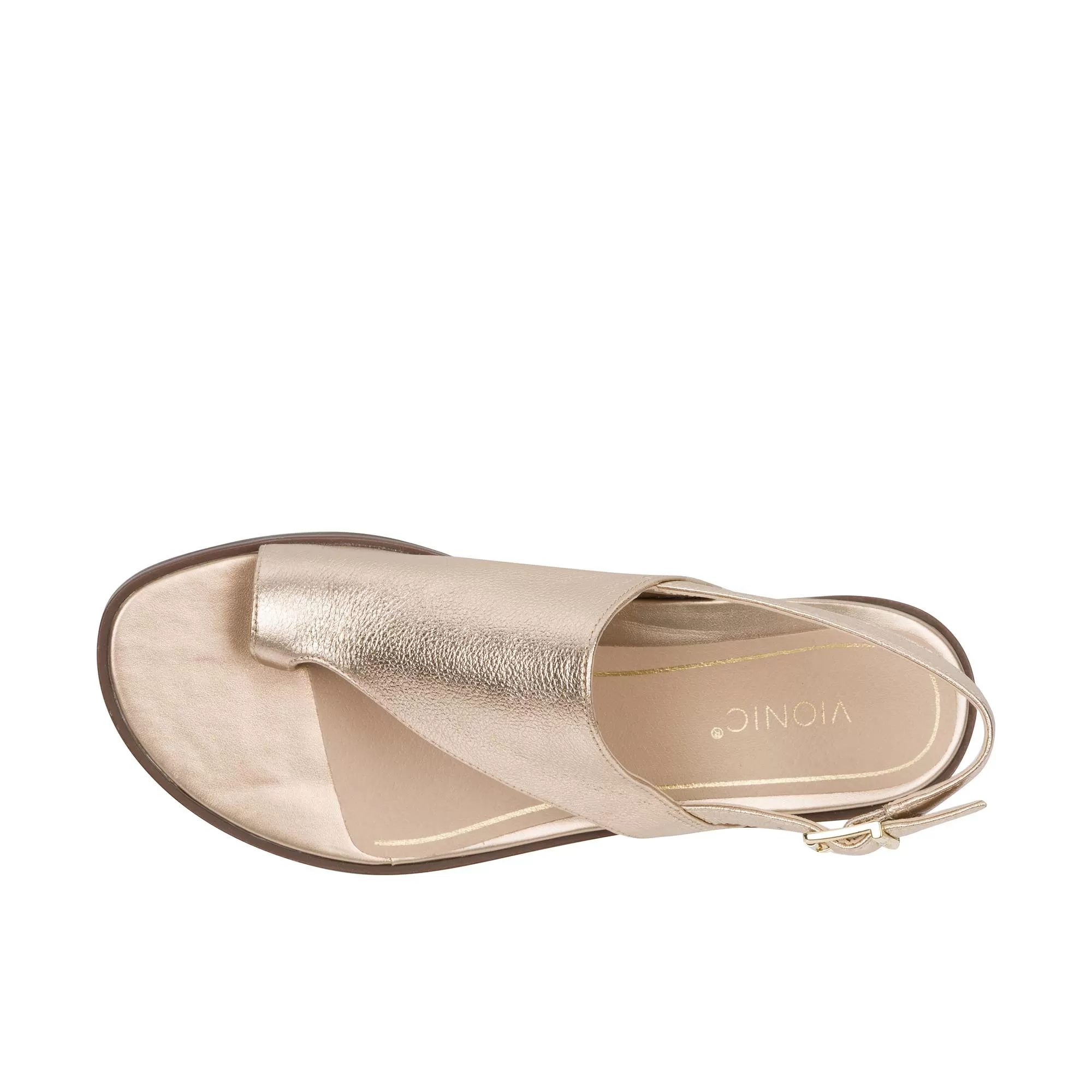 Vionic Womens Ella Sandal Gold Metallic